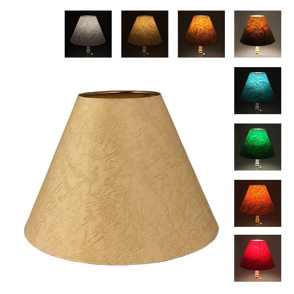 ランプシェード　スタンド交換用　キャッチ式　直径22cm　papero-plane　カーフ風　仔牛の...