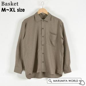 ラナテックレイRGシャツ メンズ トップス 長袖シャツ カジュアルシャツ シンプル Basket 1001246 BS312-MG メール便不可｜marumiya-world