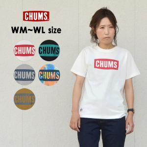 チャムス Tシャツ レディース ロゴTシャツ 半袖Tシャツ ロゴT 半そで トップス チャムス CHUMS 2003081 CH11-1833-mLm メール便可｜marumiya-world