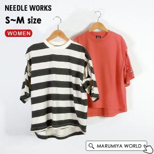 天竺袖アーム穴あきTシャツ レディース ニードルワークス NEEDLE WORKS 2003244 2124121W-mMmm メール便可｜marumiya-world