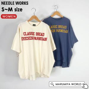 天竺袖タックTシャツ レディース トップス 半袖 半そで プリント ニードルワークス NEEDLEWORKS 2003281 2124111W-mmmMメール便可｜marumiya-world