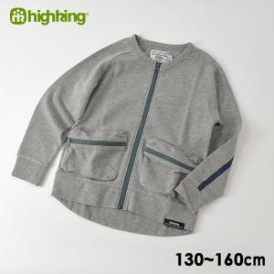 メール便不可 ハイキング 1192-1249-2-MG mpp zip up sweat[130-160cm] キッズ ジュニア トップス 長袖 パーカー スウェット 羽織り 子供服 highking 4021528｜marumiya-world