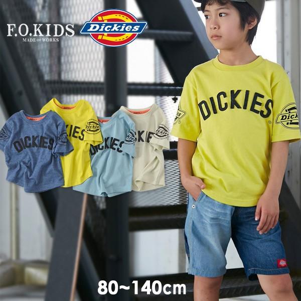 メール便可 エフオーキッズ R207030-14m DickiesラウンドTシャツ キッズ ベビー ...