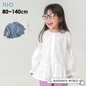 シャーリングブラウス キッズ ベビー トップス リオ RIO 4026226 P13008-41-12m14mm-NP11 メール便可｜marumiya-world