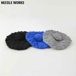 ポンポンニットベレー帽 レディース 帽子 ぼうし ニットベレー 毛糸 大きめ カジュアル 無地 ニードルワークス NEEDLEWORKS 7010522 2222315A-mmFメール便可｜marumiya-world