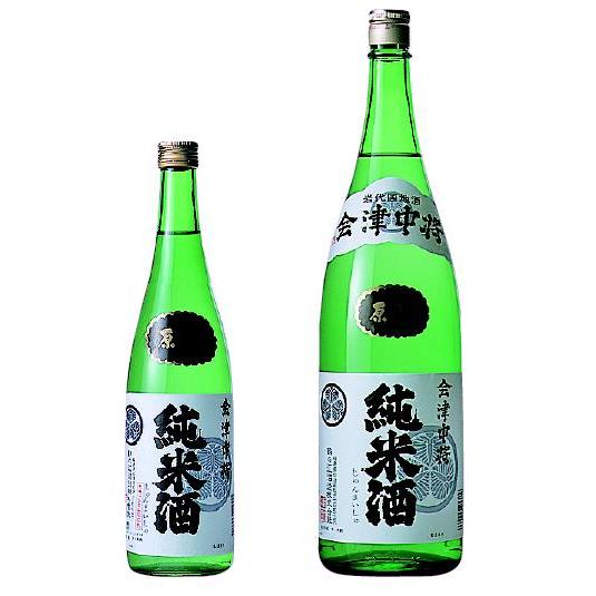 鶴乃江酒造　会津中将　純米原酒　1.8L（日本酒）