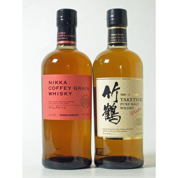 ウイスキーセット ニッカ 竹鶴ピュアモルト&amp;カフェ グレーン700ml 2本セット