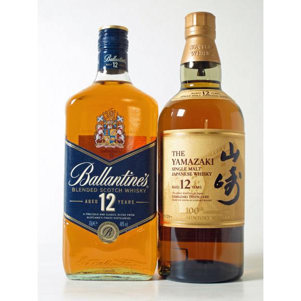 ウイスキー ウイスキーセット サントリー山崎12年&amp;バランタイン12年 2本セット