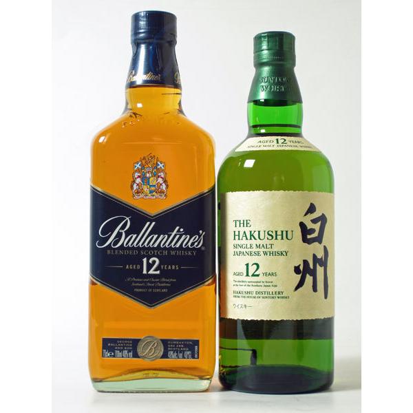 ウイスキー ウイスキーセット サントリー白州12年&amp;バランタイン12年 2本セット
