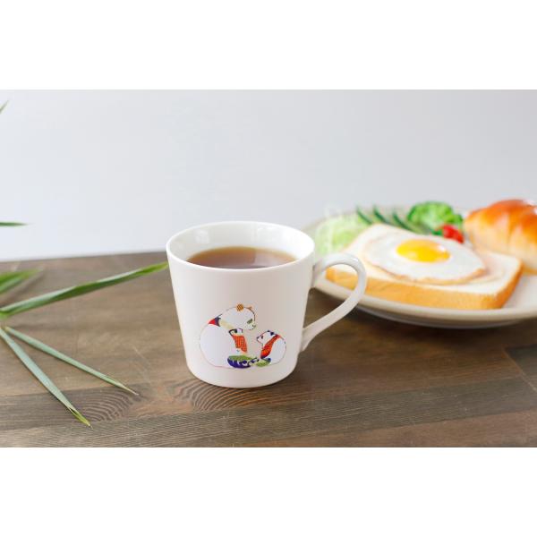 【丸モ高木陶器直営】『温感マグ　パンダ　親子で見つめ合う』温度で色が変わる