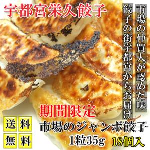 餃子 取り寄せ 冷凍餃子 市場のジャンボ餃子 18個 1粒35ｇ 送料無料（沖縄・離島には別途送料が...