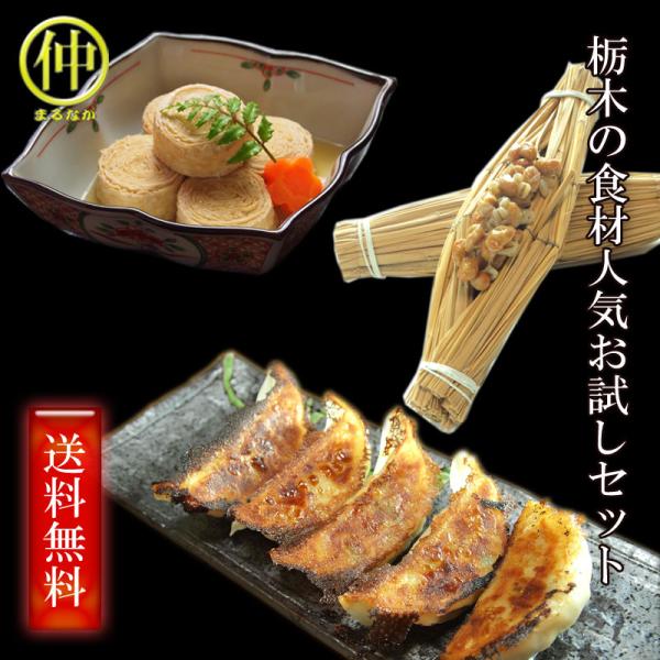 栃木の食材人気お試しセット（ゆば10個、餃子6個、納豆6本）送料無料