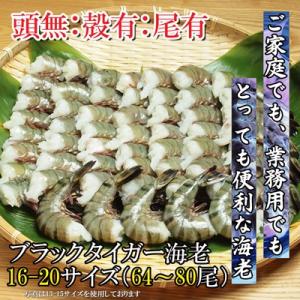 海鮮 えび ブラックタイガーエビ　16/20サイズ