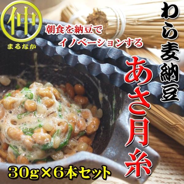 栃木発 わら麦納豆　あさ月糸 わら納豆 大麦納豆 食物繊維　まるなか