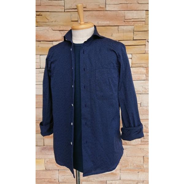 西脇長造商店　長袖シャツ 【インディゴ　ジャガード】