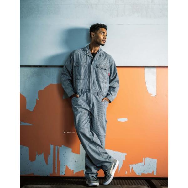 山田 辰・Auto-Bi オートバイ / ヒッコリーストライプつなぎ　25020