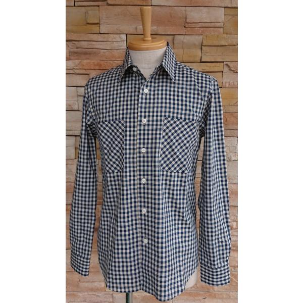 Blue Snow Whiteブルースノーホワイト/ BSW長袖シャツ　レギュラー【チェック　ネイビ...