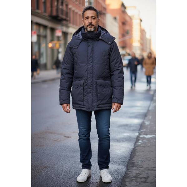 Blue Snow White / マルニオリジナルダウンジャケット【ブラック】 日本製