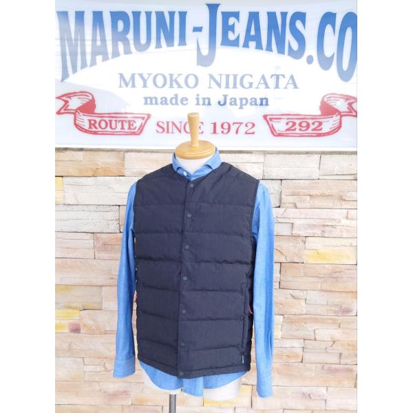 【サイズM、L、XL】　Blue Snow White /マルニ特注品・難燃素材ライトダウンベスト