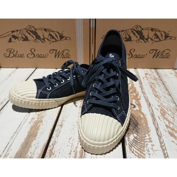 Blue Snow White / 16.5oz天然藍デニム ローカットスニーカー BSW10001...