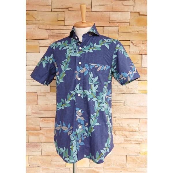 西脇長造商店　半袖シャツ　レイ　【ネイビー】