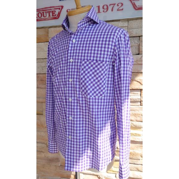 西脇長造商店 / 長袖シャツ　ギンガムチェック大【パープル】
