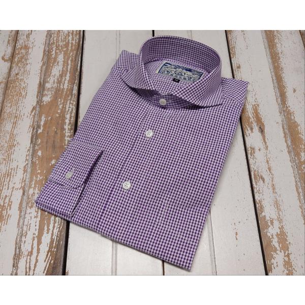西脇長造商店 / 長袖シャツ　ギンガム24【パープル】
