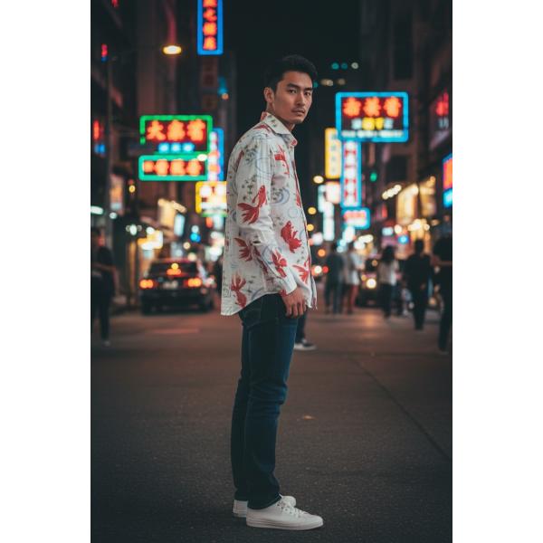 西脇長造商店 長袖シャツ / 【金魚 オフホワイト】