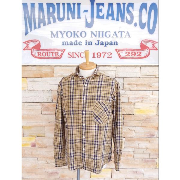 西脇長造商店 / 長袖シャツ　トラッドチェック【カーキ】