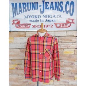 MARUNI JEANS マルニオリジナル 長袖シャツ / ストライプ(ネイビー