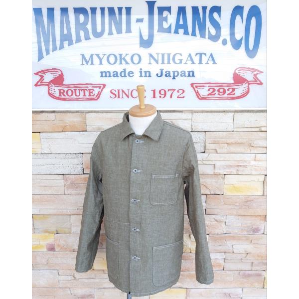 鬼デニム / 8.3oz ヘビーシャンブレー カバーオール　ONI-03101-HCKOL　カーキオ...