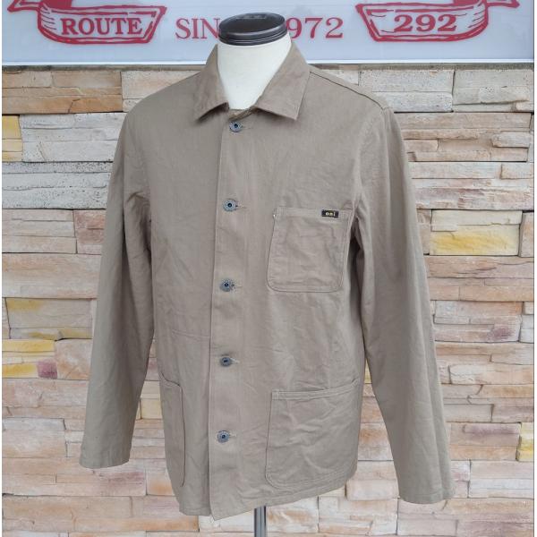 鬼デニム / 9.5ozセルビッジチノ カバーオール【ONI-03501-SVC-KHB　ベージュ】