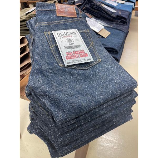 鬼デニム　/　15ozクラッシュドコンクリートデニム　【ONI-246-CCD-Kabuki ニート...