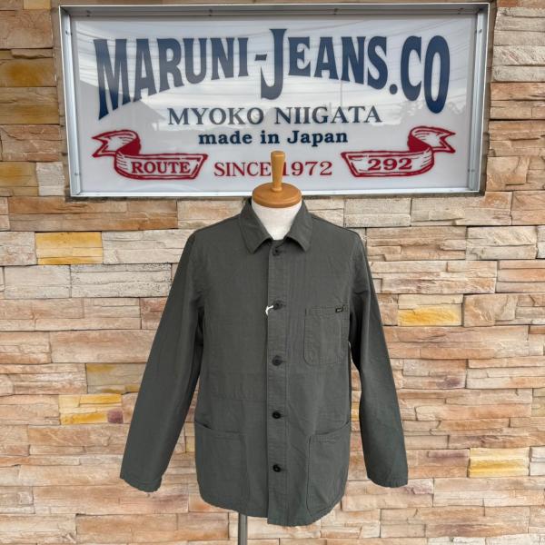 鬼デニム / 8ozベタシャン グリーングレイ カバーオール 【ONI-03500-8GG】