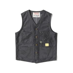 【美品】シュガーケーン SC12795 ブラックコバートワークベスト　XL SUGAR CANE シュガーケーン 9オンス ブラック コバート ワーク
