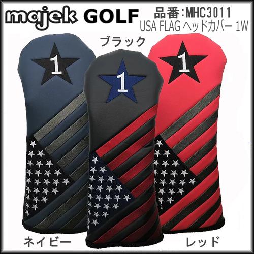 MAJEK GOLF マジェック ゴルフ USA FLAG DRIVER用 ドライバー ヘッドカバー...