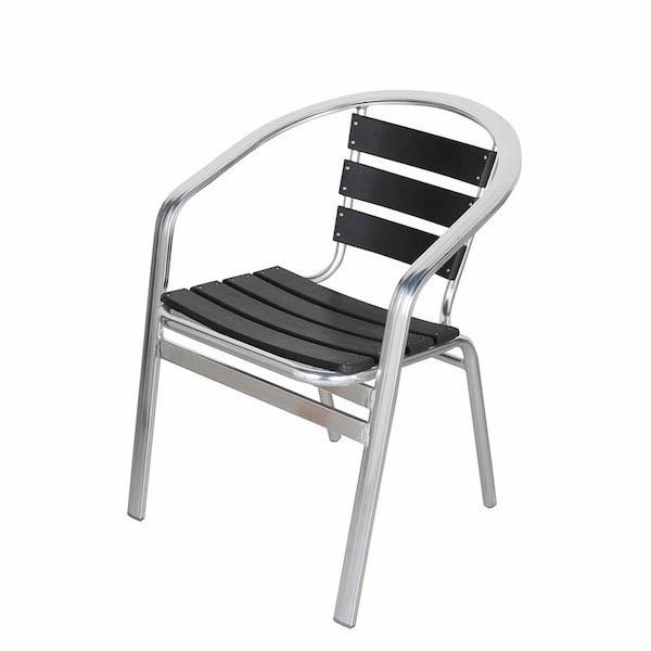 DULTON ダルトン ALUMINUM CAFE CHAIR BLACK アルミニウム カフェチェ...