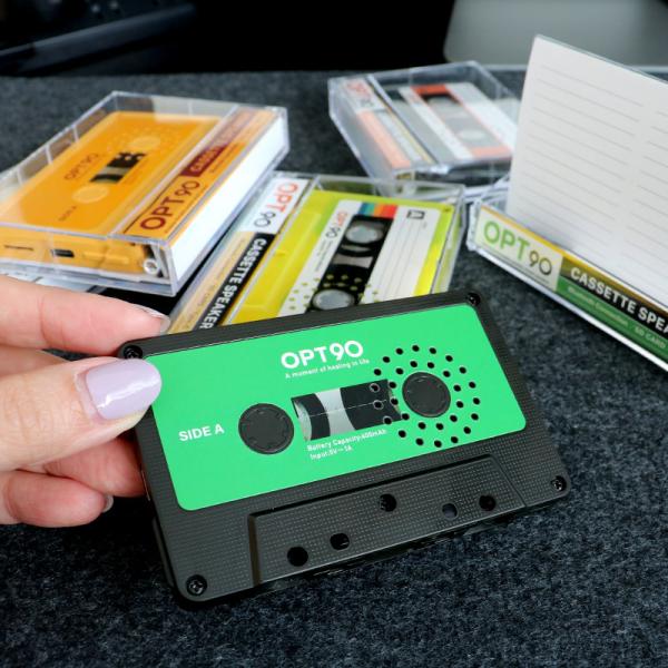 opt オプト 90 Cassette Speaker カセットテープ型スピーカー レトロ スピーカ...