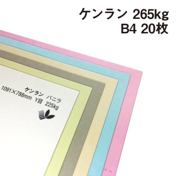 ケンラン 265kg B4 20枚|全44色 厚紙カラーペーパー 工作 カード 紙飛行機 ペーパーク...