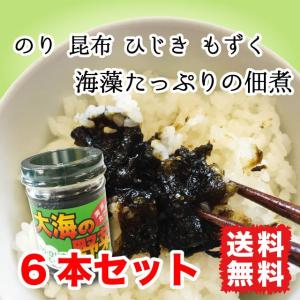 海苔の佃煮  大海の野菜  150g 6本セット 4種の海藻入り のり ひじき もずく 昆布
