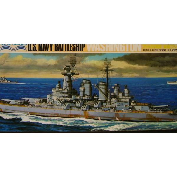 アオシマ ＷL612  1/700スケール   アメリカ海軍戦艦ワシントン  プラモデル組立キット ...