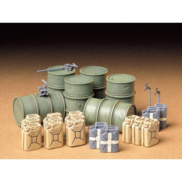 タミヤ 1/35 ミリタリーミニチュアシリーズ No.186 ドイツ陸軍 ドラムカンセット  プラモ...