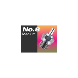 No.8 プラグ【O.S.GL-PLUG：Medium  71608001ラジコン/２サイクル,グロ...
