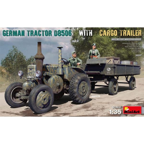 ミニアート 1/35 ドイツ トラクター D8506 貨物トレーラー付 プラモデル MA35317