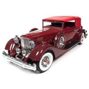 予約受付中！ Auto World 1/ 18スケール  1934 パッカード V12 ビクトリア ソフトトップ レッド   ミニカー完成品  2021年4月以降｜marusan-hobby