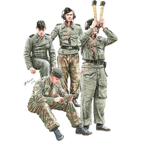 予約受付中！   ミニアート 1/35 ドイツ 戦車クルー 1943-1945年代 4体入 プラモデ...