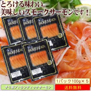 お手軽♪食べきりサイズ おもてなし用スモークサーモン100g×５パック（スライス）（燻製