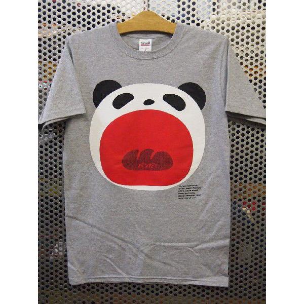 パンダTシャツ/ヘザーグレー