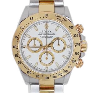 ロレックス ROLEX  コスモグラフ デイトナ 116523 Y番　750YG×ステンレス コンビ ホワイト文字盤 クロノグラフ 自動巻 メンズ腕時計　中古｜marushin-shichi