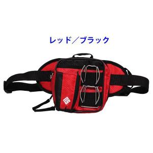 パークゴルフＤＸベルトポーチ（ボールホルダー２個付）107レッド×ブラック　Northway